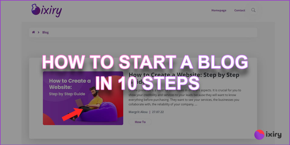 start a blog