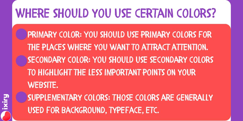 where should you use certain colors