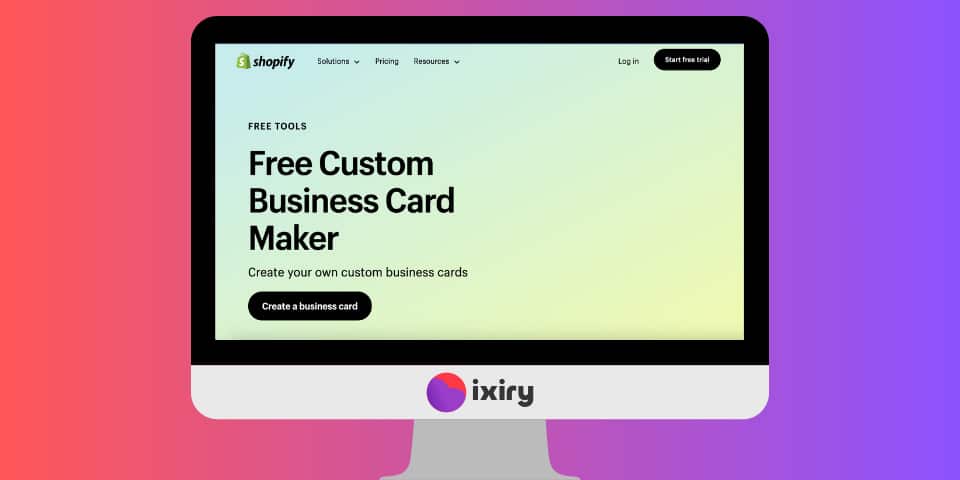 shopify business card maker