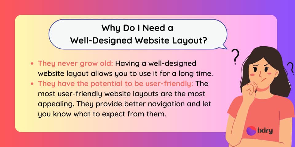 why do i need a well designed website layout