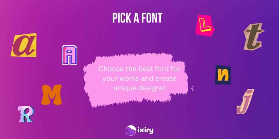 pick a font