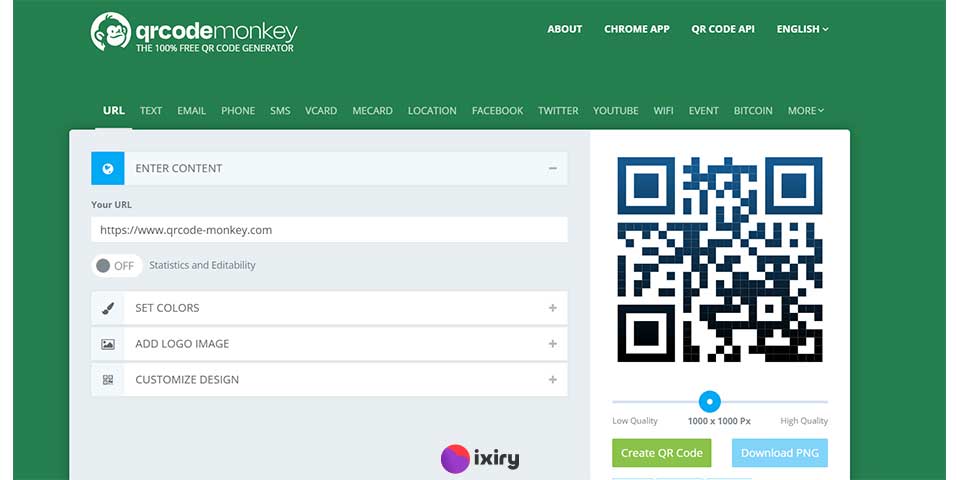 QRCodeMonkey free QR code generator
