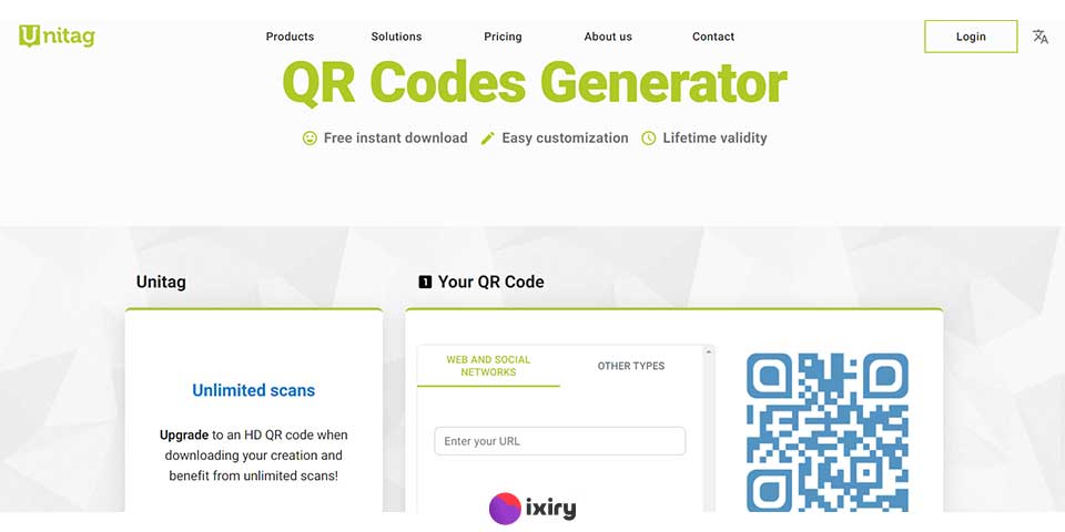 Unitag QR code generator