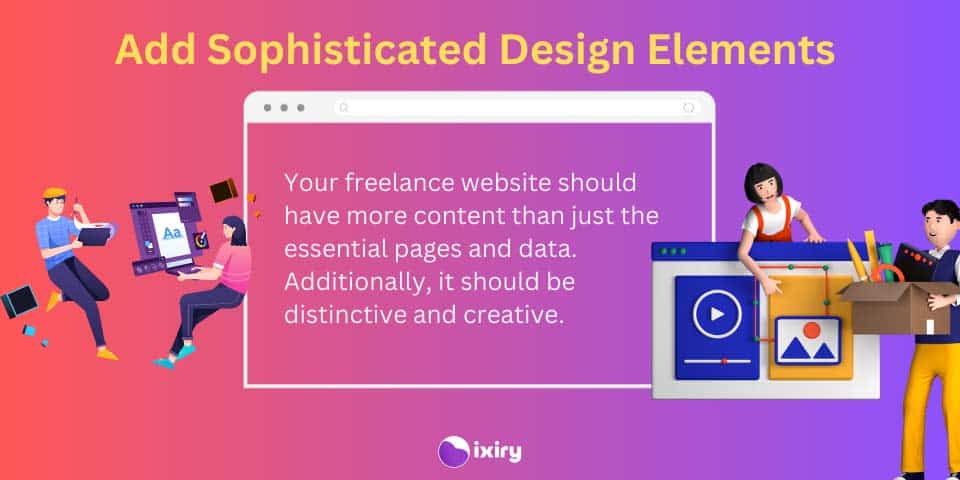 add sophisticated design elements to your freelance website