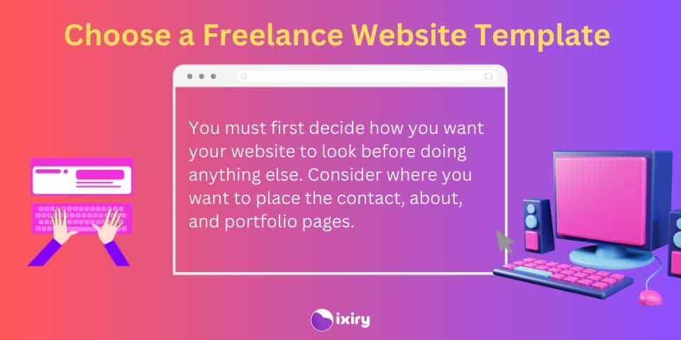 choose a freelance website template