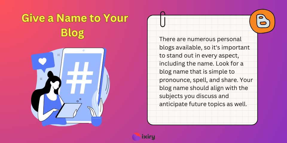 give a name to your blog
