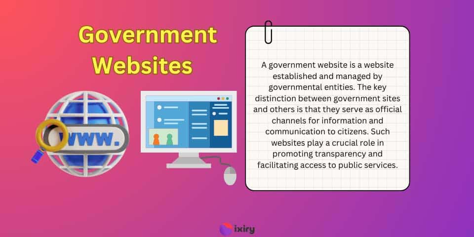 government websites