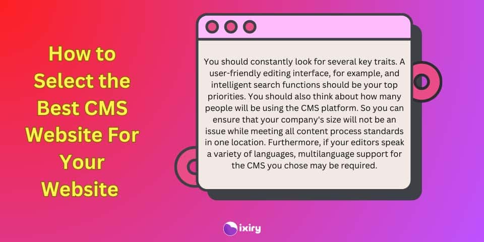 how to select the best CMS website for your website