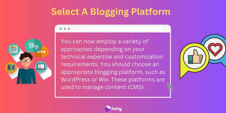 select a blogging platform