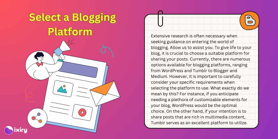 select a blogging platform to become a blogger