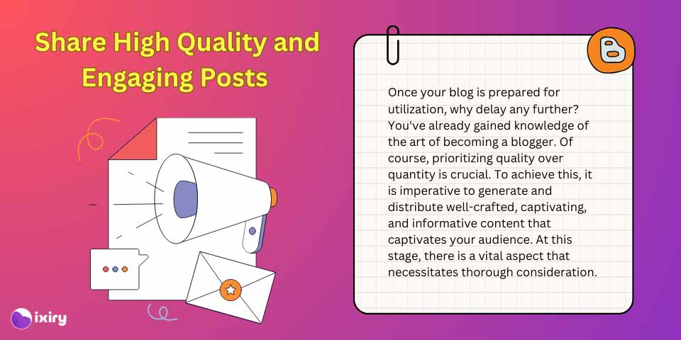 share high-quality blog posts