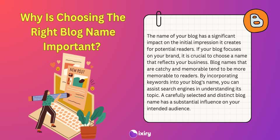 why choosing right blog name is important