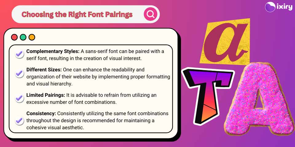 choosing the right font pairings for typography