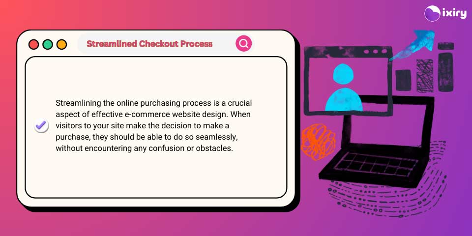streamlined checkout process for e-commerce web site design