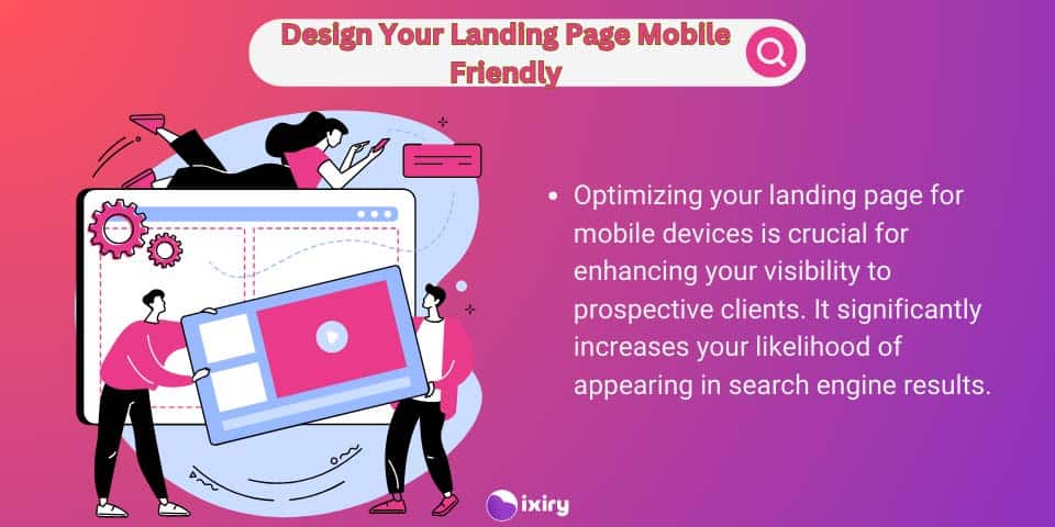 design your landing page mobile-friendly