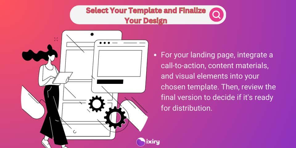 select your template and finalize your design