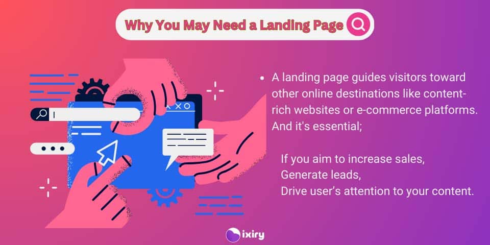 why you may need a landing page